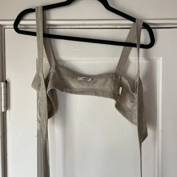 OZMA Regen Silk Noil Wrap Bra Top Small Heather Grey - Picture 3 of 6